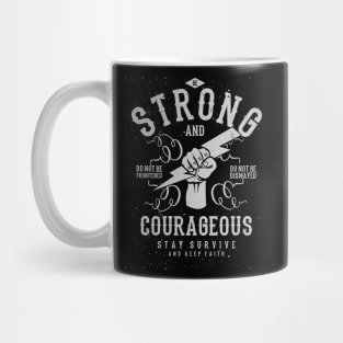 Strong And Courageous Military Workout Courage Strength Mug